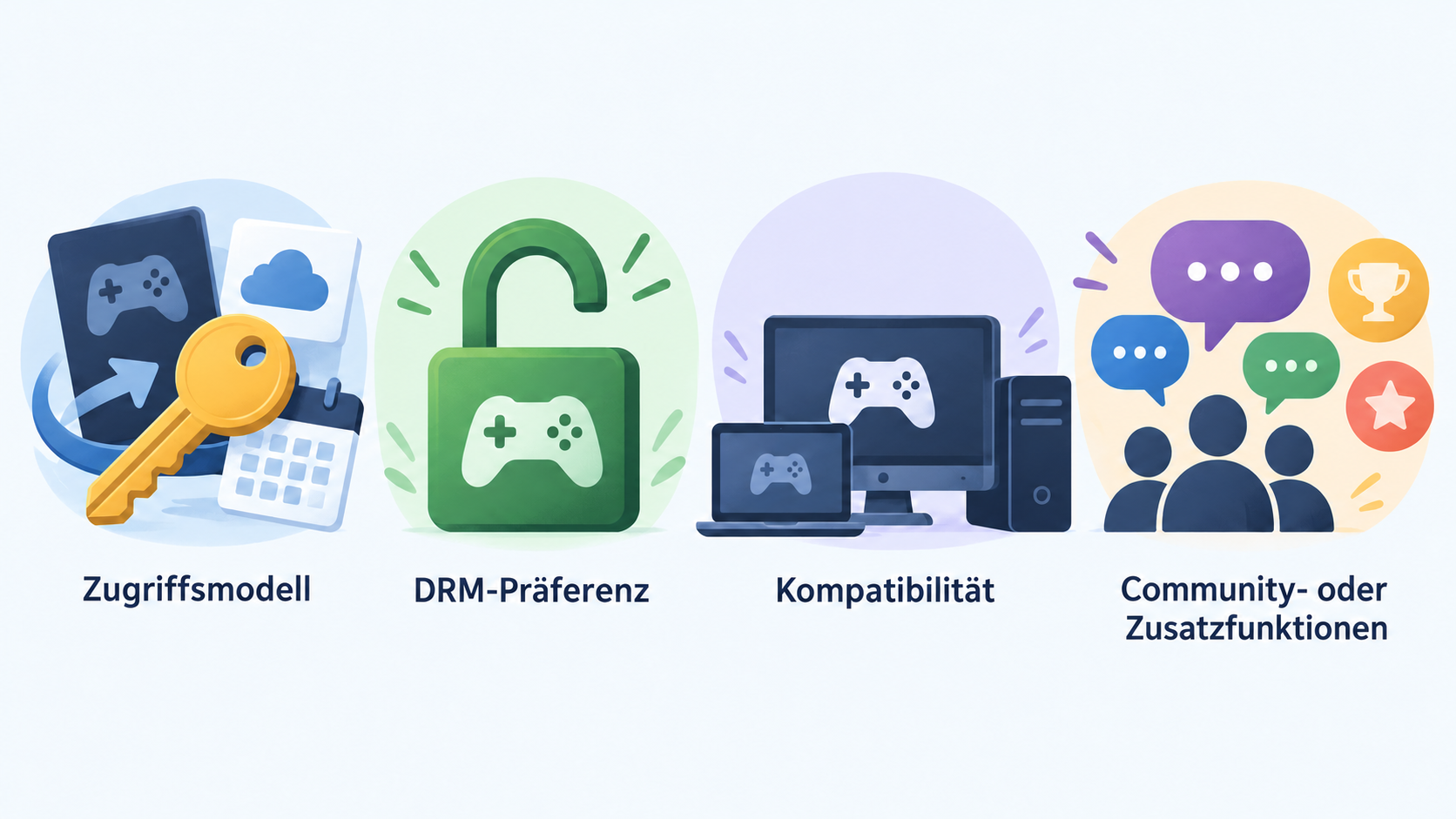 Introduce the four PC game access models named in the article in one editorial comparison.
